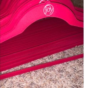 14 Hot Red Huggable Hangers Suit Chrome Fuchsia